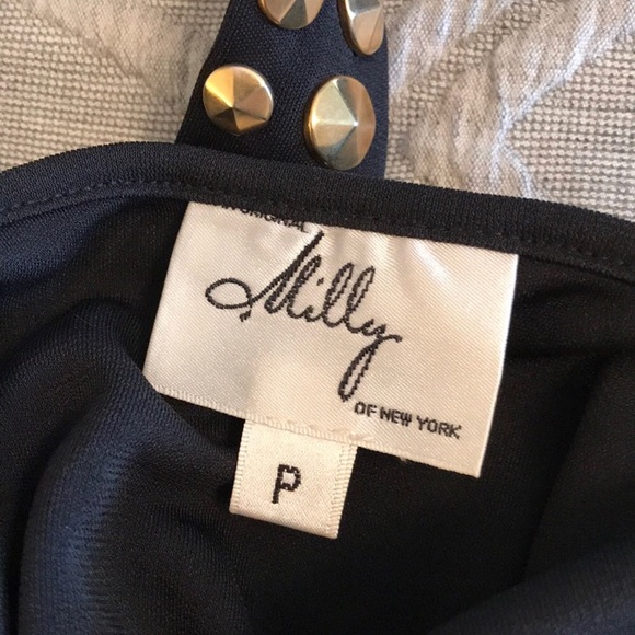 Milly SHOWSTOPPER Black dress with gold studs - Picture 5 of 5